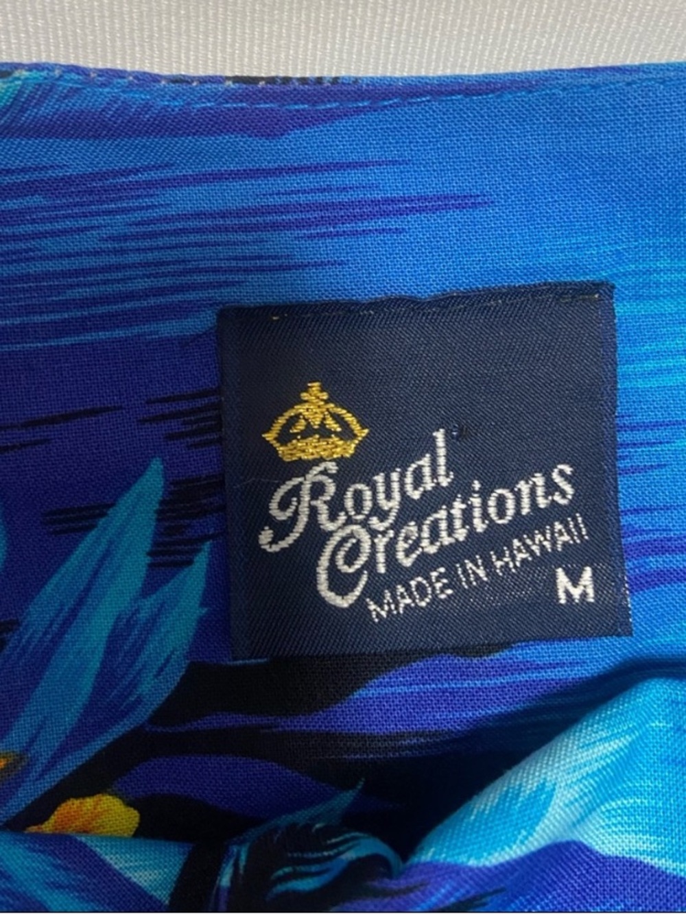 Royal Creations - Blue Tropical-Print Spaghetti-Strap Mini Dress - Picture 6 of 9